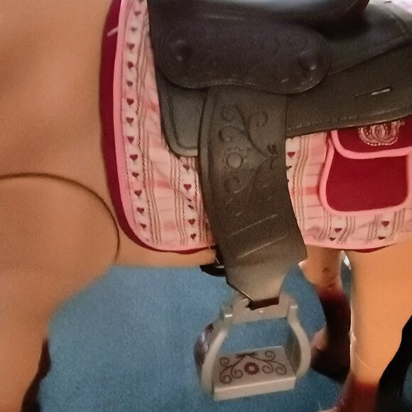 EUC: Our Generation Horse by Battat 20" Tall with Saddle and Poseable Legs - Picture 10 of 11